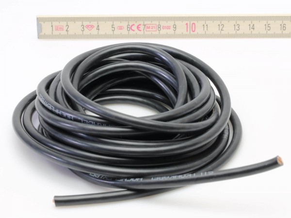 8,0 mm² Silikon-Litze · 5 m schwarz · extrem flexibel · Made in Germany